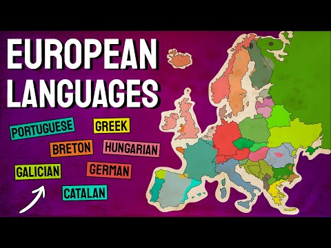 Harta limbilor vorbite în Europa.